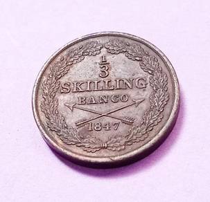 Sweden 1/3 Skilling 1847 (Kod : A2111)