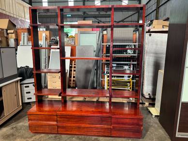 6x7ft Solid Wood Divider Display Cabinet Drawer Ra