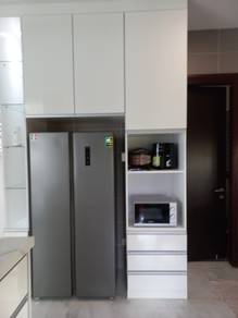 Kitchen cabinet refrigerator cabinet stone table