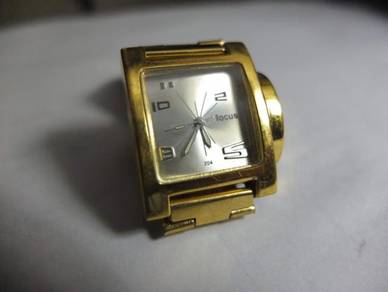 Focus Quartz Small Silver Square Dial Watch