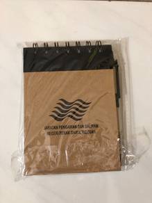 Hard cover note book with pen