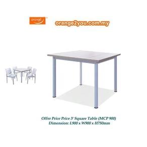 3’ Square Dining / Cafe Table – Modern, Simple