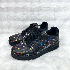 Authentic LV Black TakashiMurakami Rainbow Trainer