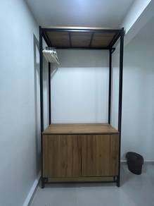 Rak Almari Minimalist + Storage (Design Modern) 🔥