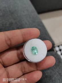Permata zamrud colombia air kaca 2.1 carat