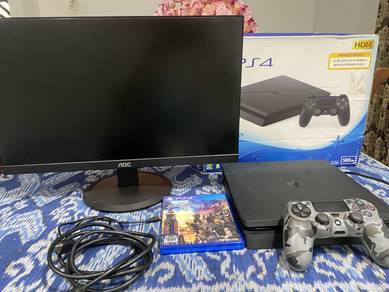 PS4 Slim 500gb Cun Condition + Monitor AOC 21”
