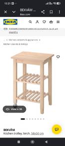 BEKVÄM Kitchen Trolley Birch 58x50 cm