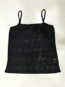 Cotton On Black see-thru Singlet / Spaghetti Top