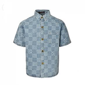 Louis Vuitton Damier 3D Light Denim Short Sleeved 