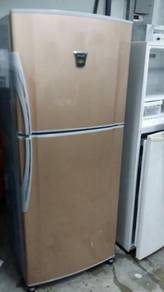 Refrigerator Fridge Gold Peti Ais Freezer Sharp