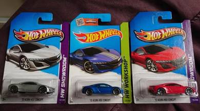 Hotwheels Acura NSX Concept NC1 Honda NSX red blue