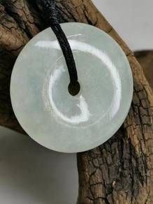 Ice White Burma JadeiteJade Harmony Buckle Pendant