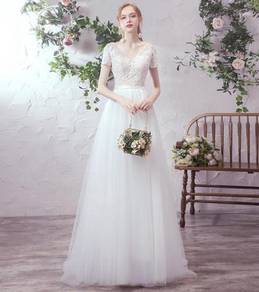 White boho wedding bridal dress gown RB1767