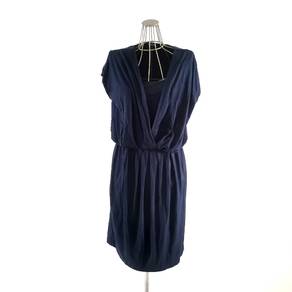 DKNY Overlap Elastic Waist Dress