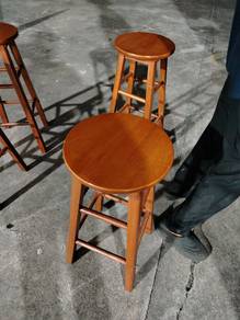 Round Wooden High Stool TD846