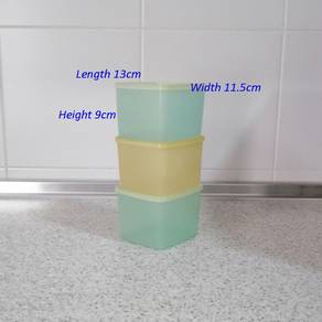 Tupperware Square Round 3-pc Set Food Containers