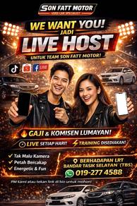 ! Nak GAJI + KOMISEN TINGGI? Kami Cari LIVE HOST !