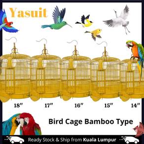 Bamboo Bird Cage Birdcage Traditional Wood Murai