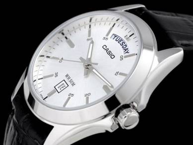 Watch - Casio Men Date MTP-1370 White - ORIGINAL