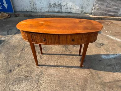 4ft Vintage Solid Meja Hiasan Console Table Drawer