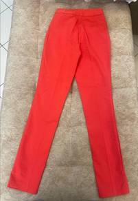 H&M Flared Red Long Working Pants