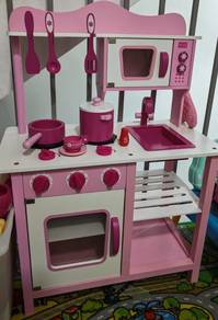 Mainan Kitchen Set Kayu Kanak-Kanak (Preloved)