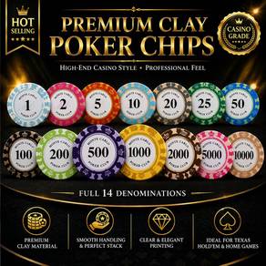 100Pcs Monte Carlo Poker Chips Game Casino Token