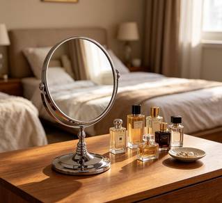 Cermin Makeup Mirror  Double Sided Fullbox