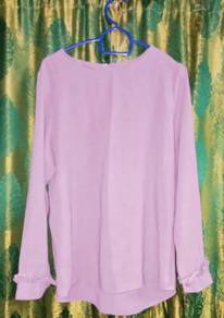 Baju blouse lengan panjang - Lavender 
