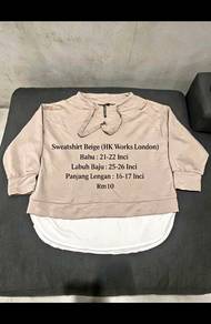 Sweatshirt Beige Simple & Cantik
