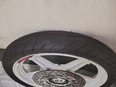 tayar sport rim dan piring dics depan belakang full set