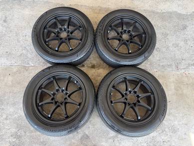 Rim ce28 hitam 15 inch tayar bridgestone