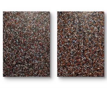 Twin Pollock Abstract Painting