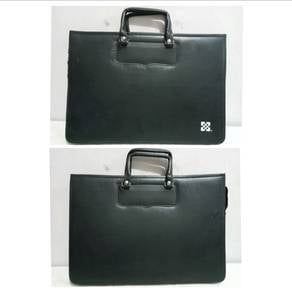 Vintage PU Leather Documents Bag 1990s Pre-loved 