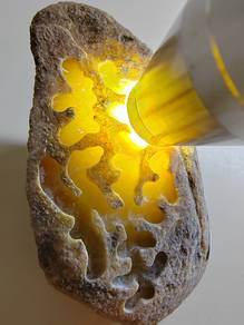 Batu Mentah Giok Jadeite Kuning Ais Burma