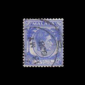 1937 Straits Settlements King George VI 12c Stamp