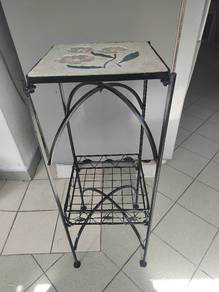vintage Metal with Floral Tile top