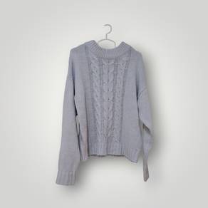 Sorridere  Light blue cable knitwear sweater