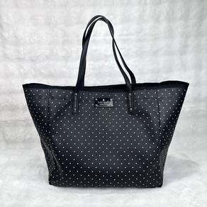 Kate Spade black polkadot tote bag