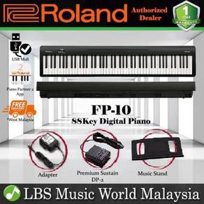 Roland FP-10 88 Key Digital Piano Black Portable