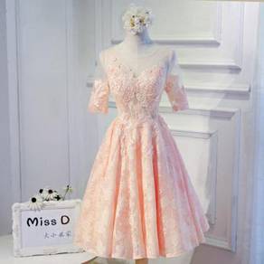 Pink wedding bridal prom bridesmaid dress RBP0606