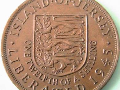 Island of Jersey 1/12 Shilling 1945