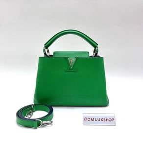 Preloved LV Capucines BB Vibrant Green SHW