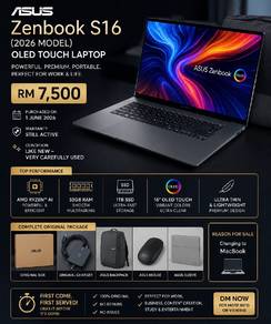 FOR SALE: ASUS Zenbook S16 OLED Touch (2026 Model)
