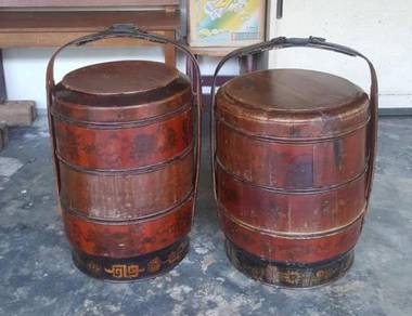 3501 bakul antique large peranakan tiffin carrier