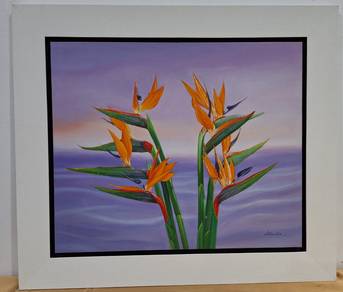 Framed Oil Painting - Bird of Paradise by Lisa Lin