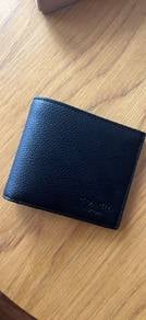 coach simple black with card holder