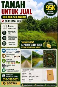 Agricultural Land in Selandar, MLK
