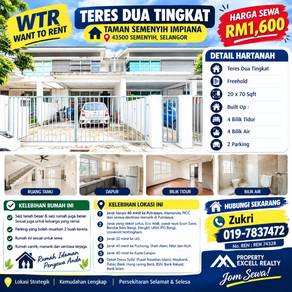 2-storey Terraced House For Rent in Semenyih,SGR