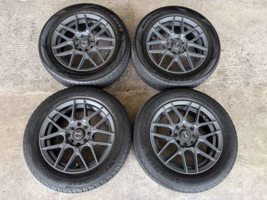 Rim b-55 gunmetal 14 inch axia bezza kancil rusa